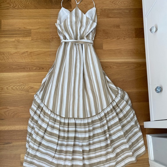 ❗️On The Pier Striped Ruffle Midi Dress - Picture 7 of 8